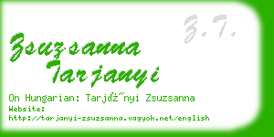 zsuzsanna tarjanyi business card